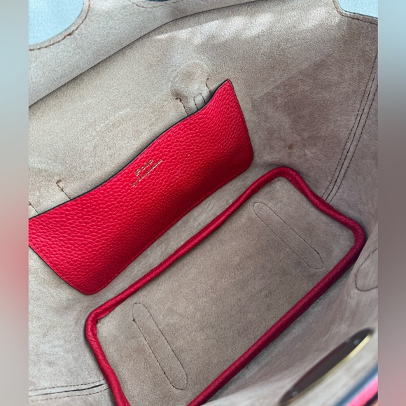 Polo by Ralph Lauren Red Leather Medium Bellport Satchel - Picture 9 of 12